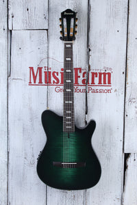 Ibanez FRH20FMN Nylon Acoustic Electric Guitar Dark Emerald Green Low Gloss