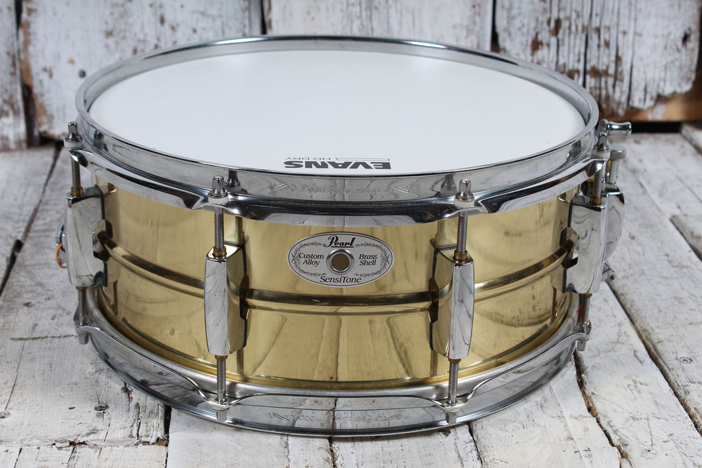 Pearl Sensitone Heritage Alloy Brass Snare 13 x 5 Custom Alloy Steel Snare Drum
