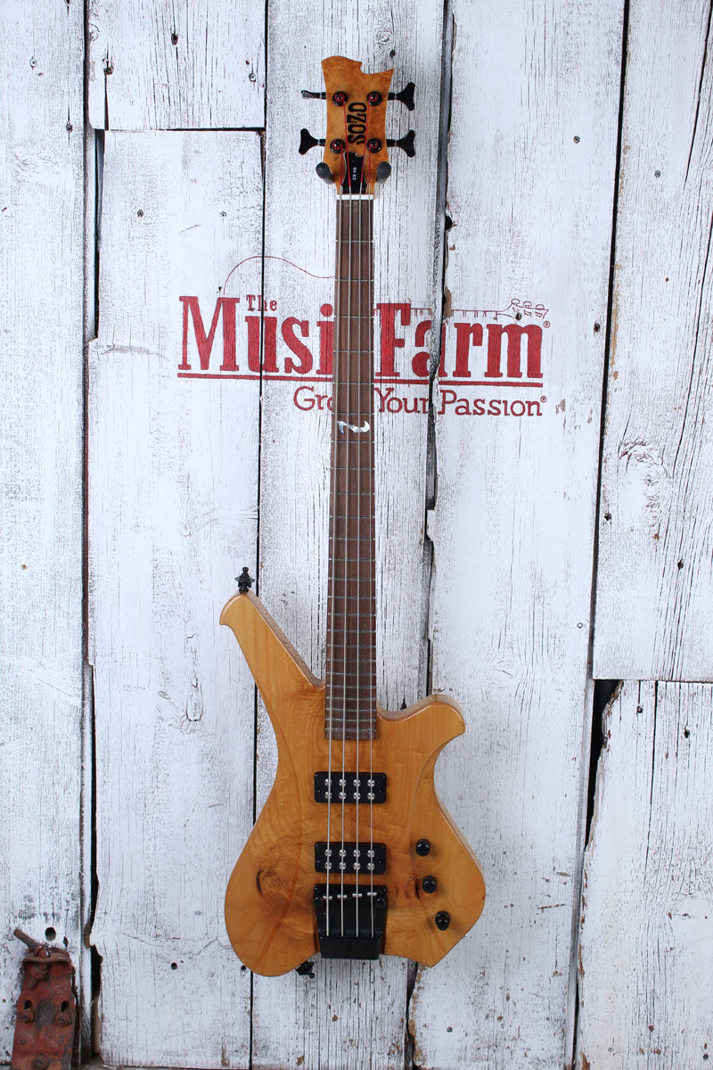Sozo Render Series Render Bass 4 String Electric Bass Guitar Maple Burl Top