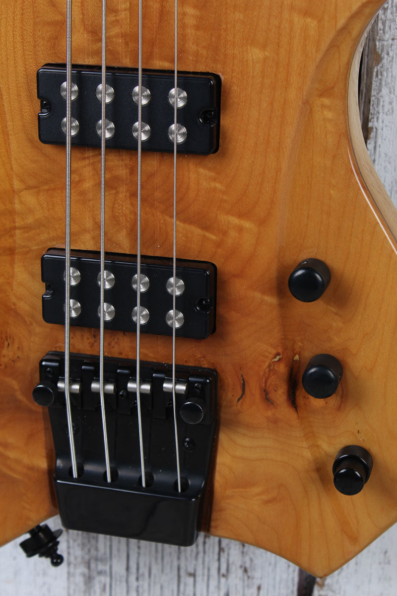 Sozo Render Series Render Bass 4 String Electric Bass Guitar Maple Burl Top