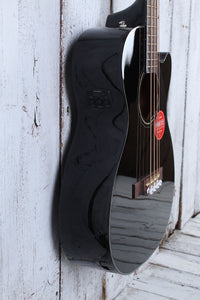 Fender CB-60SCE Concert Bass 4 String Acoustic Electric Bass Guitar Black Finish