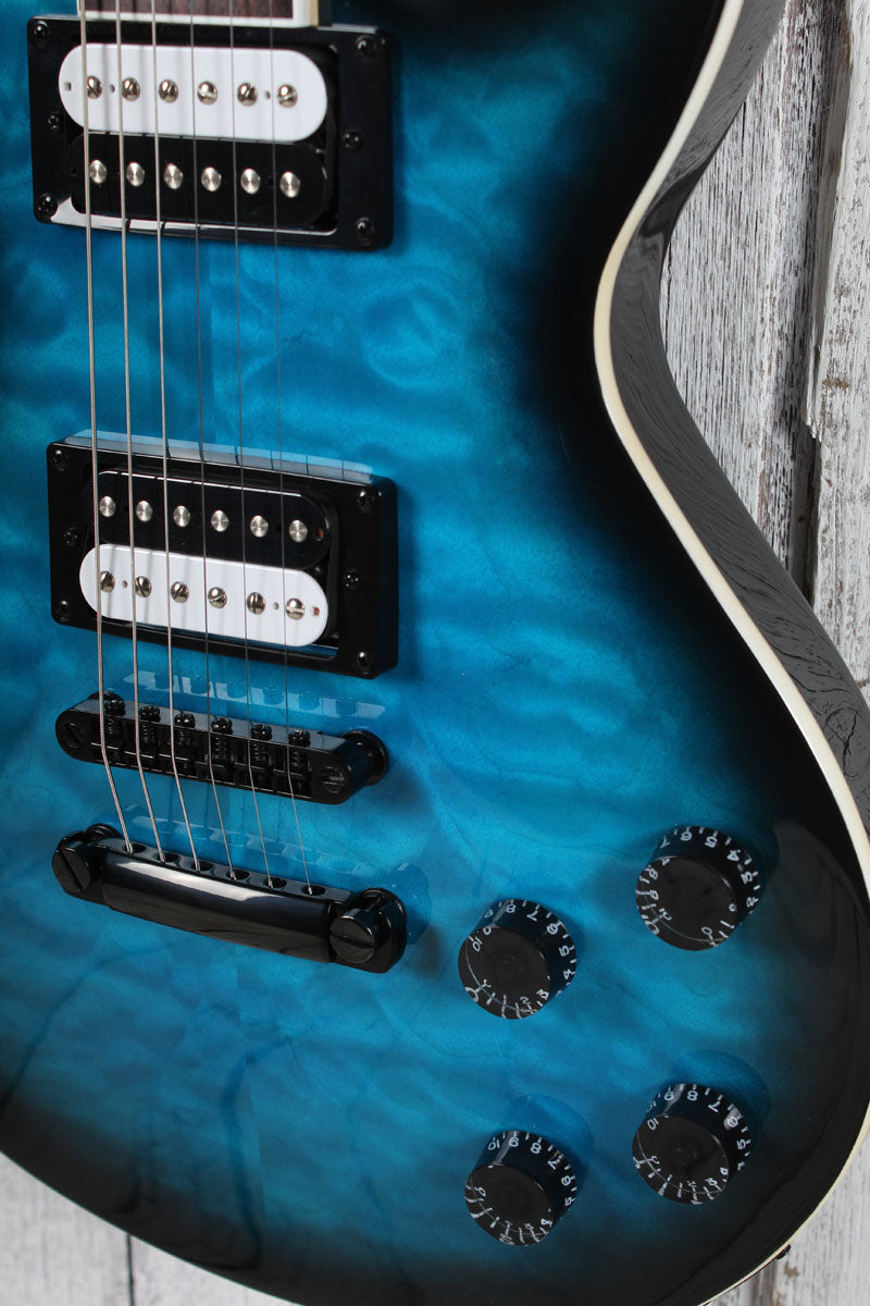 Dean Thoroughbred X-QM Electric Guitar Quilt Maple Top Trans Blue Burst