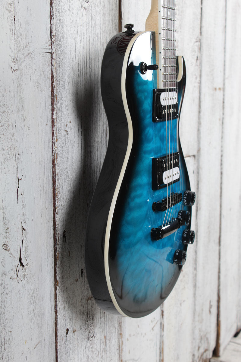 Dean Thoroughbred X-QM Electric Guitar Quilt Maple Top Trans Blue Burst