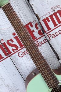 Fender Newporter Player Acoustic Electric Guitar Solid Spruce Top Surf Green