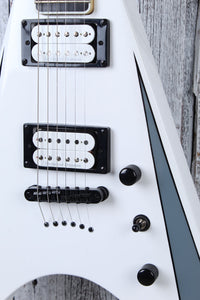 Kramer Nite-V Plus Solid Body Electric Guitar Seymour Duncan HH Alpine White
