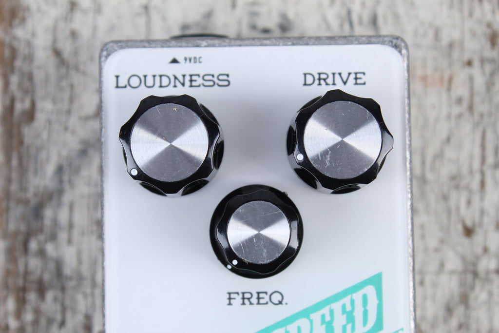 Greer Lightspeed Organic Overdrive White Teal Black Electric Guitar Effect Pedal