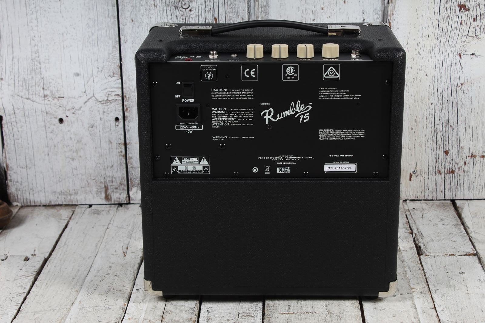 Fender Rumble 15 Electric Bass Guitar Amplifier 15 Watt 1 x 8 Combo Bass Amp