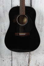 Fender 2017 CD-60S Dreadnought Acoustic Guitar Solid Spruce Top Black Gloss