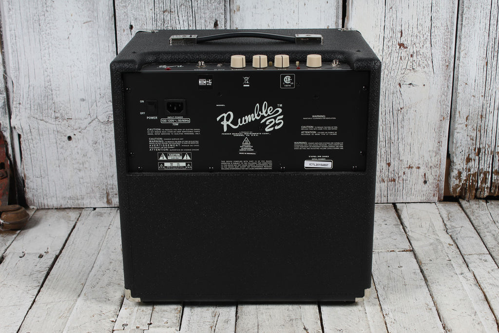 Fender Rumble 25 Electric Bass Guitar Amplifier 25 Watt 1 x 8 Solid State Amp