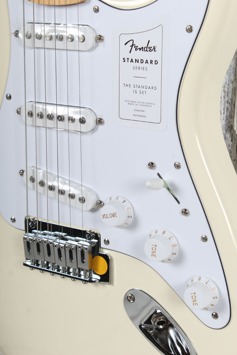 Fender Standard Stratocaster Electric Guitar Olympic White Finish