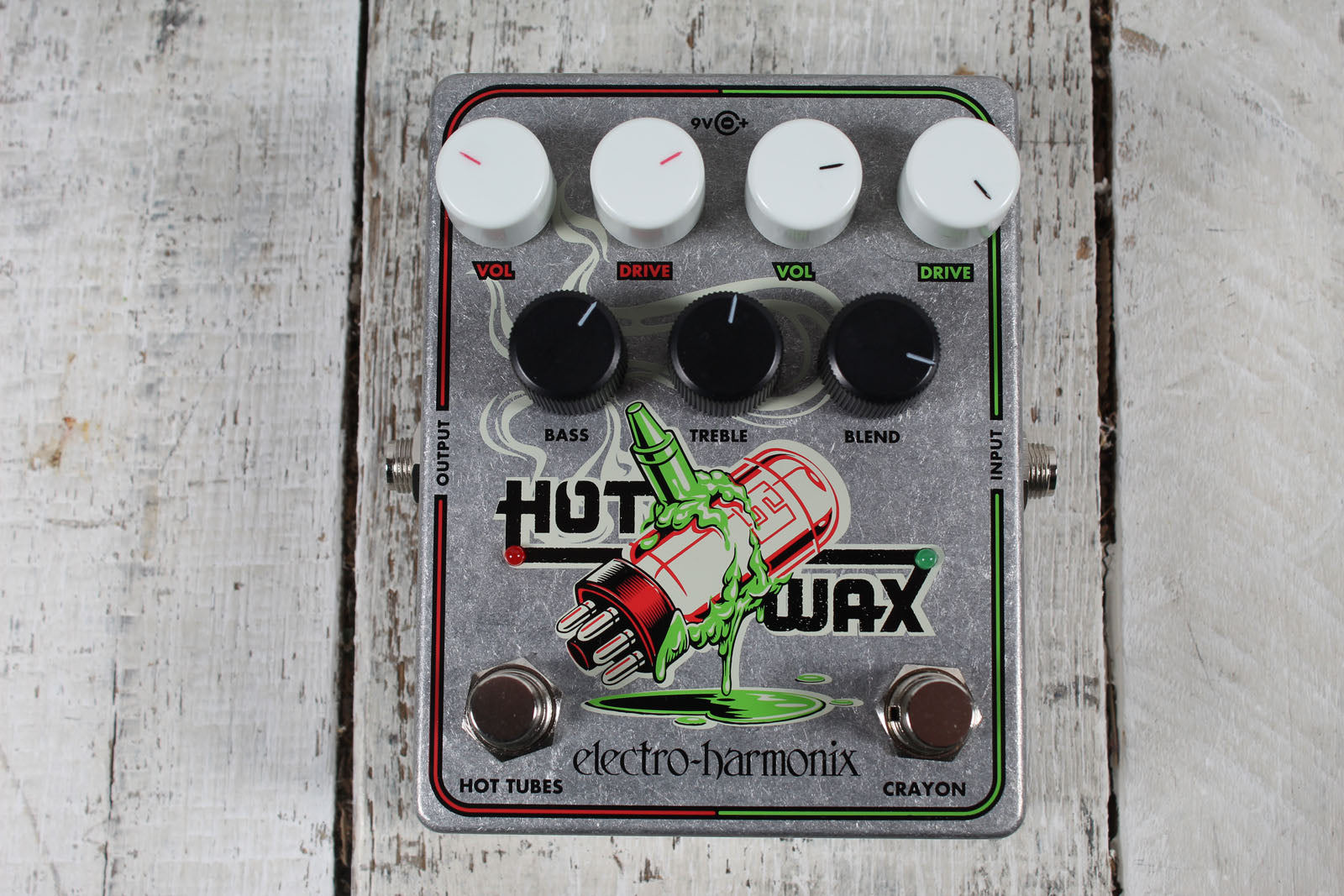 Electro Harmonix Hot Wax Dual Overdrive Electric and Bass Guitar Effects Pedal Main image