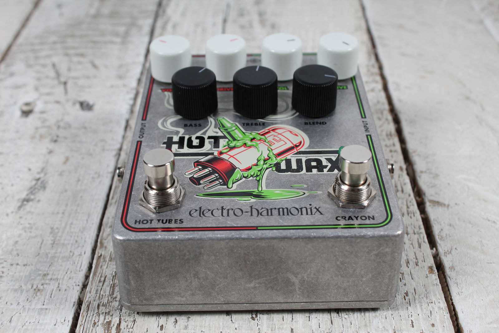 Electro Harmonix Hot Wax Dual Overdrive Electric and Bass Guitar Effects Pedal