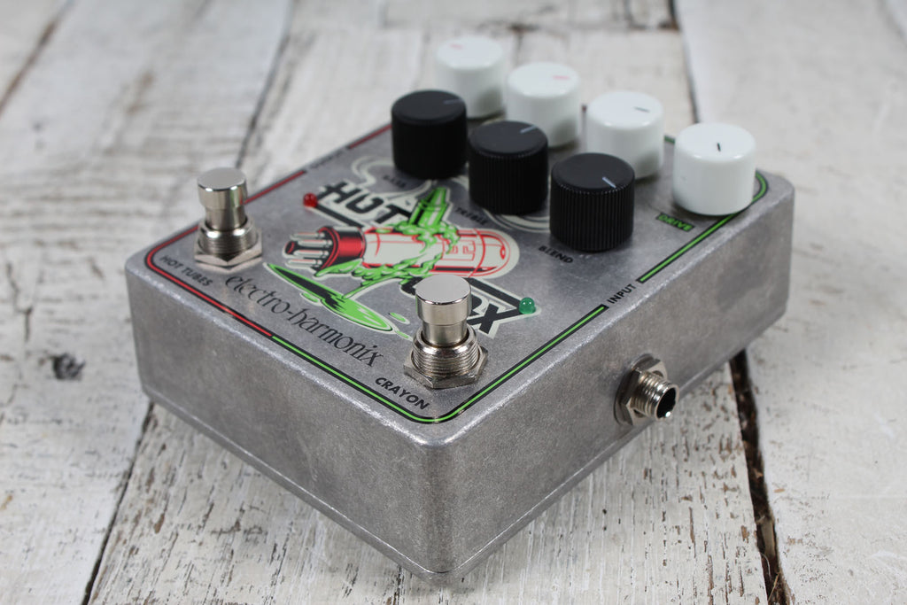 Electro Harmonix Hot Wax Dual Overdrive Electric and Bass Guitar Effects Pedal