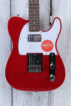Load image into Gallery viewer, Squier Affinity Series Telecaster FMT SH Electric Guitar Crimson Red Transparent