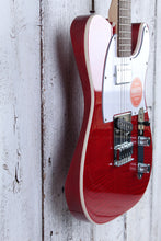 Load image into Gallery viewer, Squier Affinity Series Telecaster FMT SH Electric Guitar Crimson Red Transparent