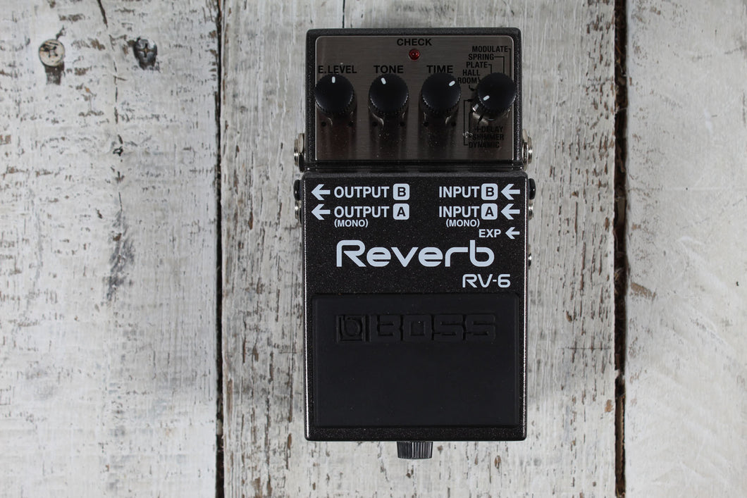 Boss RV-6 Digital Reverb Pedal Electric Guitar Reverb Effects Pedal with 8 Modes