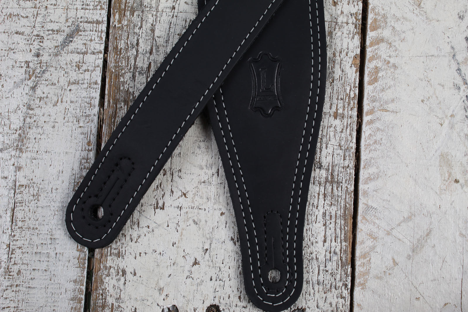 Levy's M17BDS-BLK Butter Double Stitch 2.5 Inch Wide Garment Leather Guitar Strap