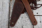 Levy's MG317BOI-BRN  Crazy Horse Outlaw Leather Guitar Strap Brown