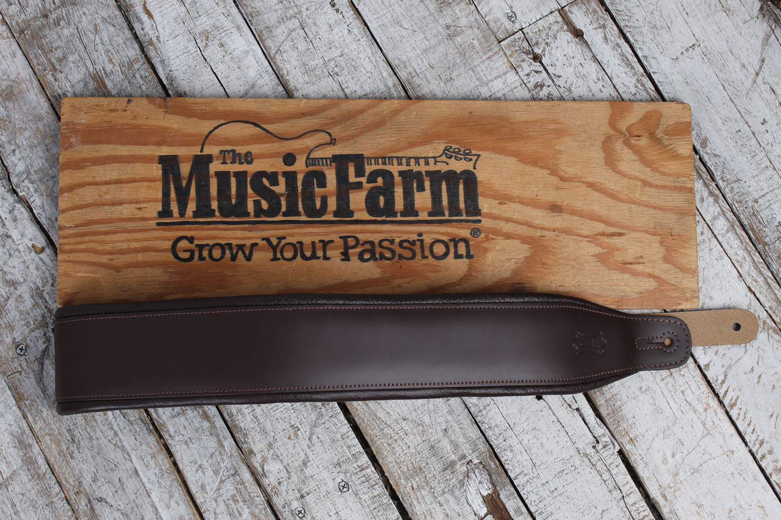 Levy's M26PD-DBR_DBR 3 Inch Top Grain Leather Guitar Strap Dark Brown