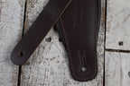 Levy's M26PD-DBR_DBR 3 Inch Top Grain Leather Guitar Strap Dark Brown