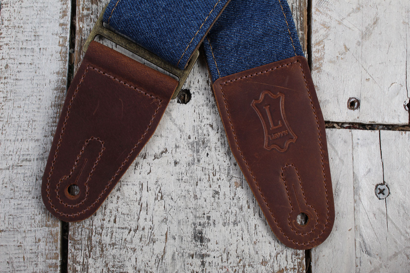 Levy's M7DM-BLU Denim Guitar Strap Blue