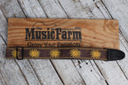 Levy's MPJG-SUN-BRN 2 Inch Jacquard Weave Guitar Strap Brown