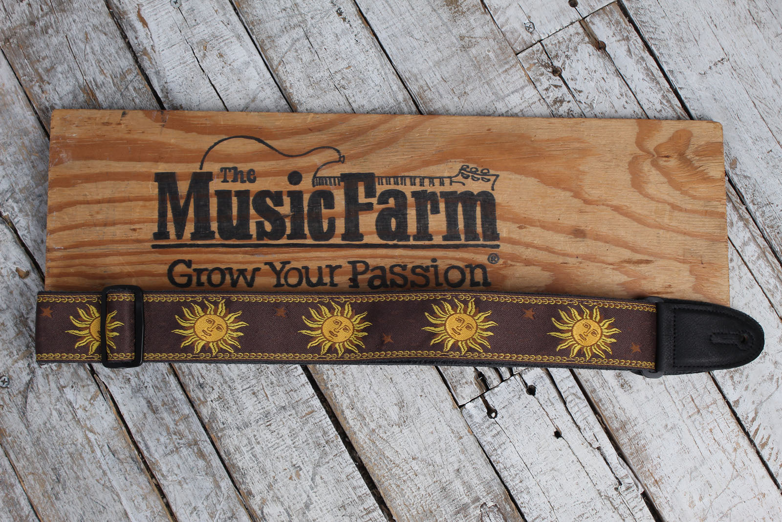 Levy's MPJG-SUN-BRN 2 Inch Jacquard Weave Guitar Strap Brown