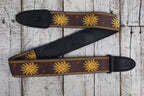 Levy's MPJG-SUN-BRN 2 Inch Jacquard Weave Guitar Strap Brown