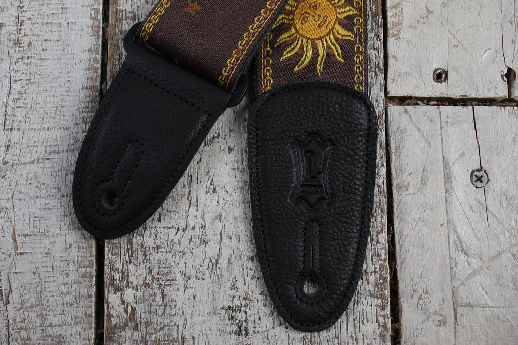 Levy's MPJG-SUN-BRN 2 Inch Jacquard Weave Guitar Strap Brown