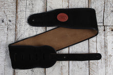 Load image into Gallery viewer, Levy&#39;s MSS3-4-BLK Suede Leather 4 Inch Guitar Strap with Suede Back Black