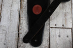 Levy's MSS3-4-BLK Suede Leather 4 Inch Guitar Strap with Suede Back Black