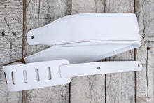 Load image into Gallery viewer, Levy&#39;s M26PD-WHT_WHT 3 Inch Wide Top Grain Leather Guitar Straps White