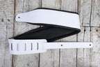 Levy's M26PD-WHT_BLK 3 Inch Wide Top Grain Leather Guitar Straps Panda