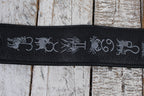 Levy's MG317ZE-BLK Garment Leather Guitar Strap Zodiac/Black