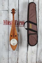 Load image into Gallery viewer, McSpadden Dulci-Banjo Flathead Cherry Dulcimer 4 String Flathead Teardrop Dulcimer with Gig Bag