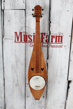 Load image into Gallery viewer, McSpadden Dulci-Banjo Flathead Cherry Dulcimer 4 String Flathead Teardrop Dulcimer with Gig Bag