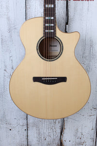Ibanez AE390 Acoustic Electric Guitar Solid Spruce Top Natural High Gloss