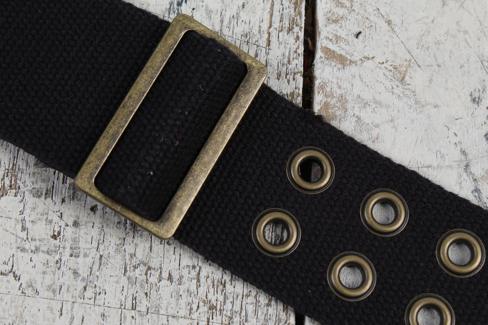 Levy's MC8TWEY Distressed Tear Wear Black Cotton Guitar or Bass Strap with Brass Eyelet