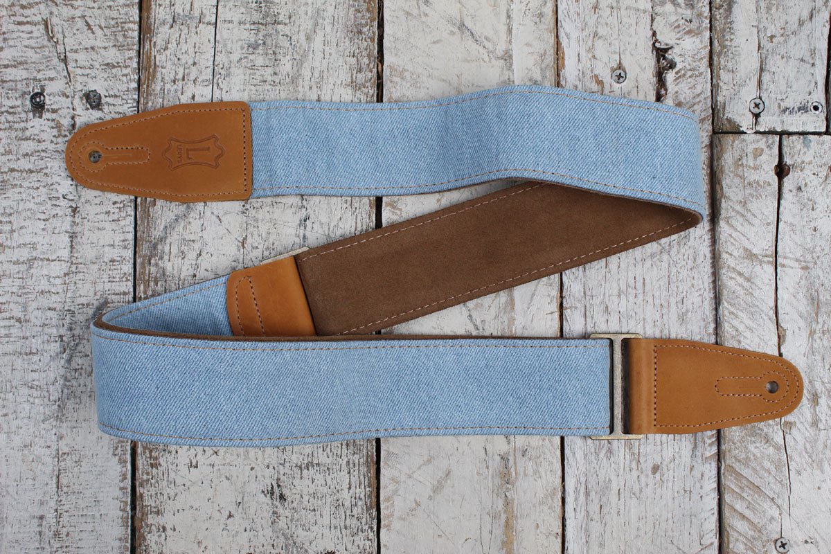 Levy's M7DM-LTB Light Blue Wash Denim Guitar Strap