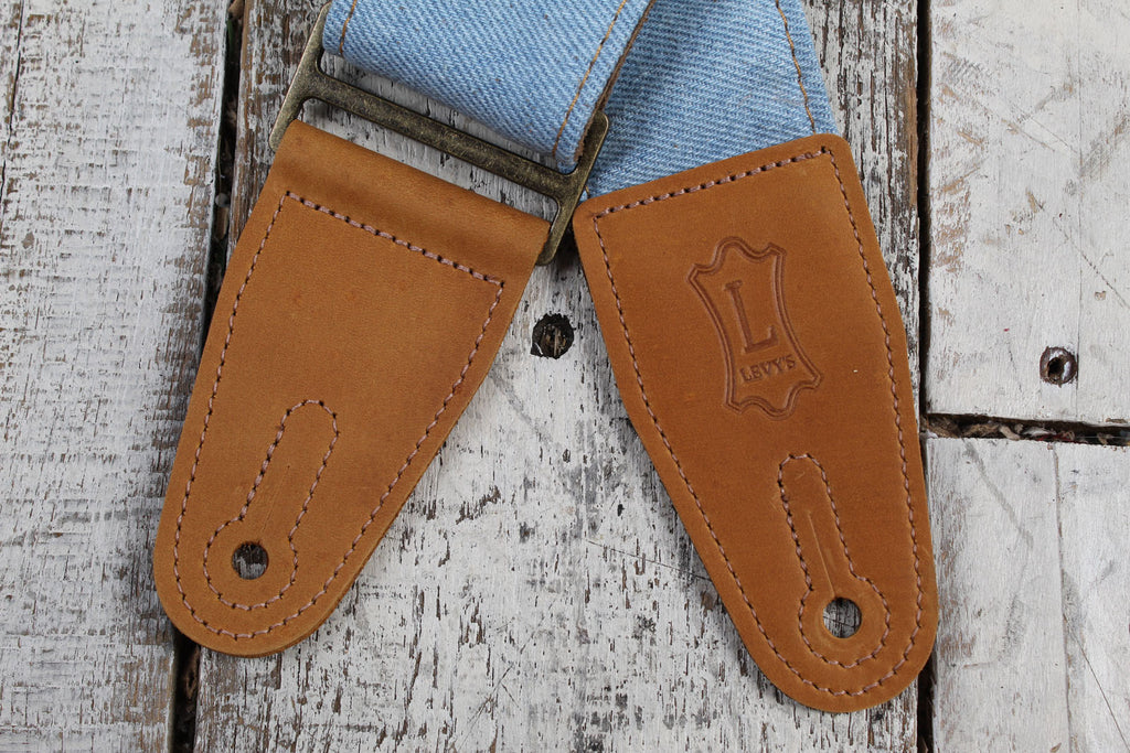 Levy's M7DM-LTB Light Blue Wash Denim Guitar Strap