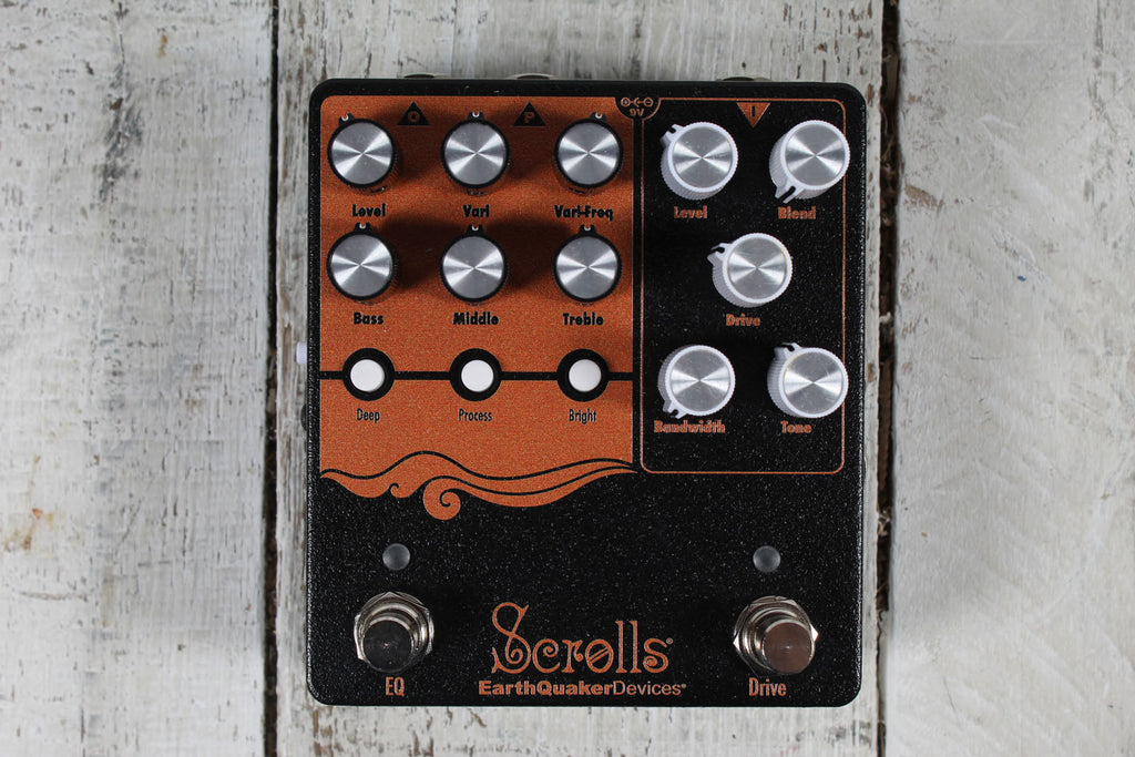 EarthQuaker Devices Scrolls Bass Odyssey Preamp Pedal Bass Guitar Effects Pedal