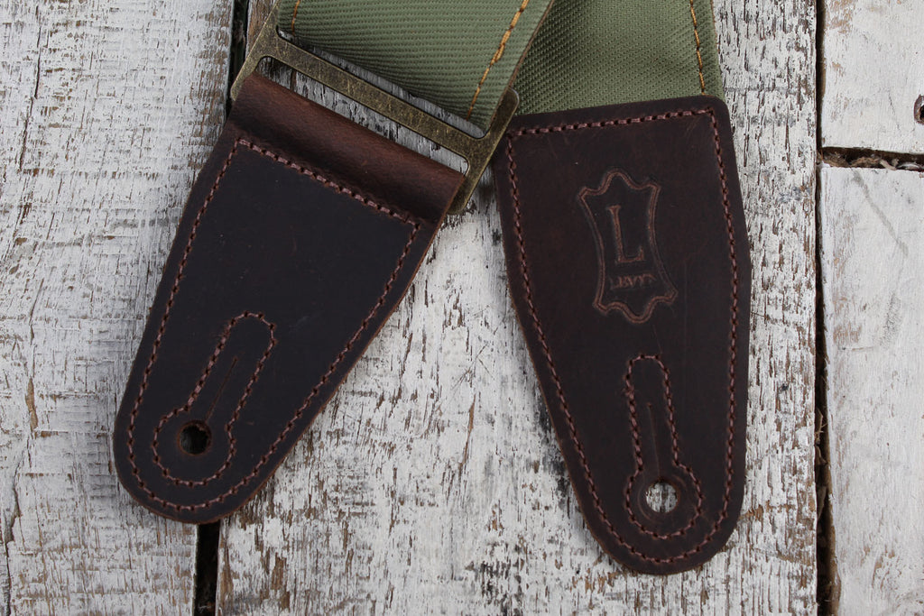 Levy's M7DM-GRN Green Wash Denim Guitar Strap