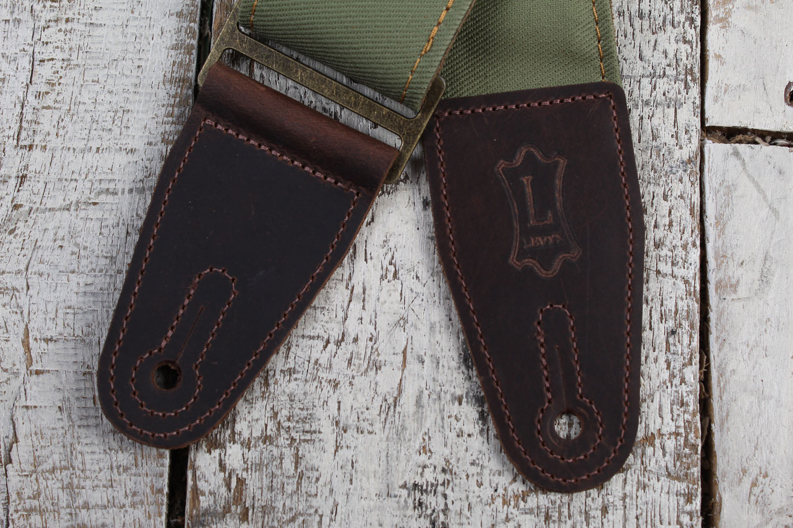 Levy's M7DM-GRN Green Wash Denim Guitar Strap