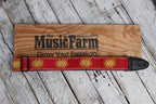 Levy's MPJG-SUN-RED 2 Inch Poly Guitar Strap Jaquard Weave Sun Design Red