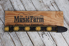 Levy's MPJG-SUN-BLK 2 Inch Poly Guitar Strap Jaquard Weave Sun Design Black