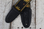 Levy's MPJG-SUN-BLK 2 Inch Poly Guitar Strap Jaquard Weave Sun Design Black