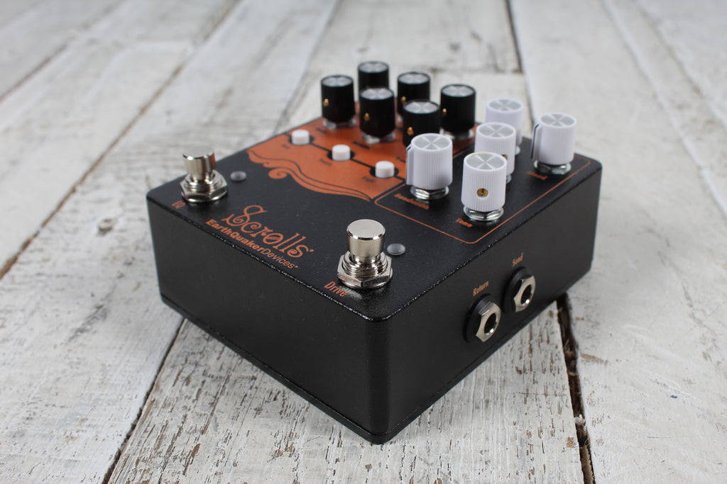 EarthQuaker Devices Scrolls Bass Odyssey Preamp Pedal Bass Guitar Effects Pedal