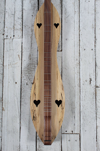 McSpadden 4 String Flathead Hourglass Spalted Sycamore Dulcimer with Gig Bag