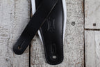 Levy's M26PD-BLK_WHT 3 inch Top Grain Leather Guitar Straps Tuxedo
