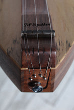 Load image into Gallery viewer, McSpadden 4 String Flathead Hourglass Spalted Sycamore Dulcimer with Gig Bag